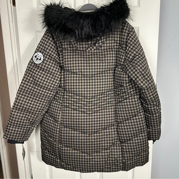 NEW Arctic Expedition houndstooth parka winter coat, size 1X, Hydradown, warm - Picture 9 of 16